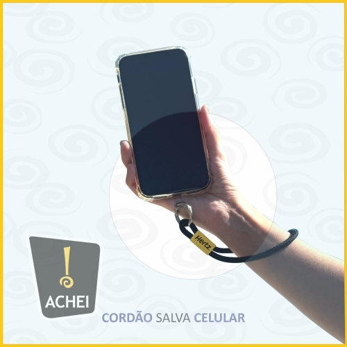 Cordão celular de punho com etiqueta personalizada-ABP3754